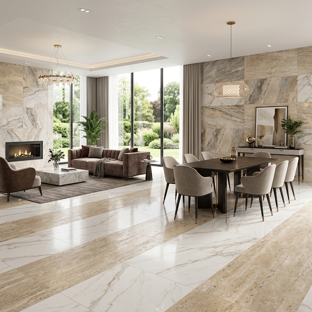 Marble Look Vitrified Tiles